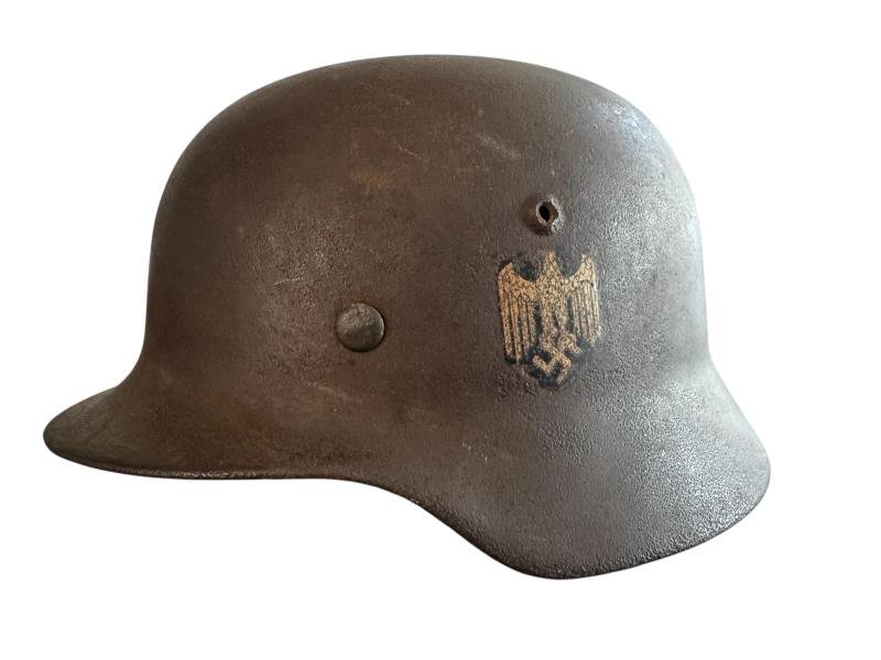 WH (Heer) M35 Double Decal Combat Helmet Shell - Nice Used Condition — image 14