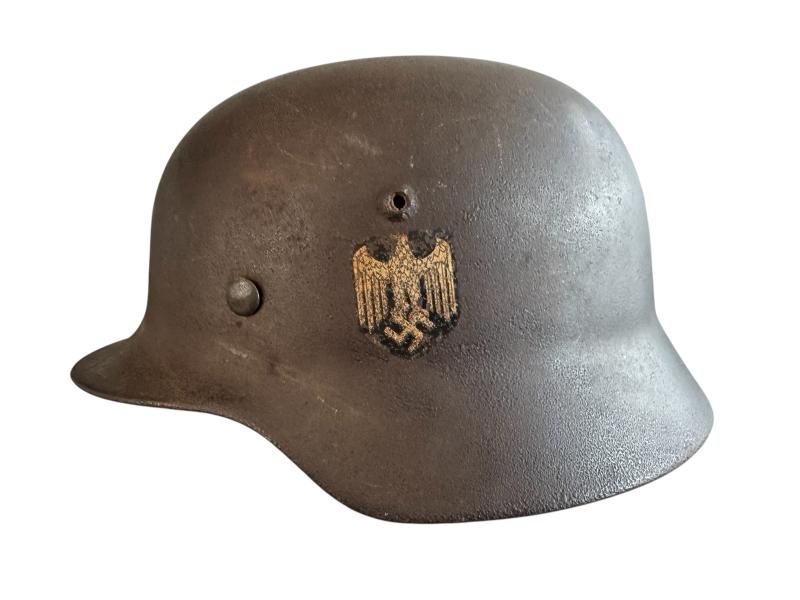 WH (Heer) M35 Double Decal Combat Helmet Shell - Nice Used Condition — image 20