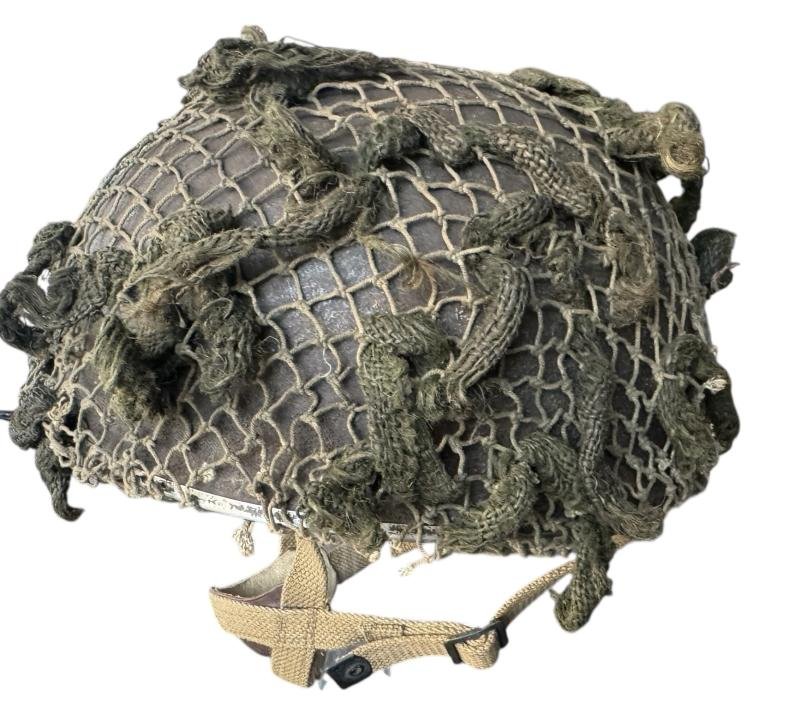 British (Airborne) MK3 Paratrooper Combat Helmet 1944 Battle Of Arnhem - Nice Used Condition — image 4