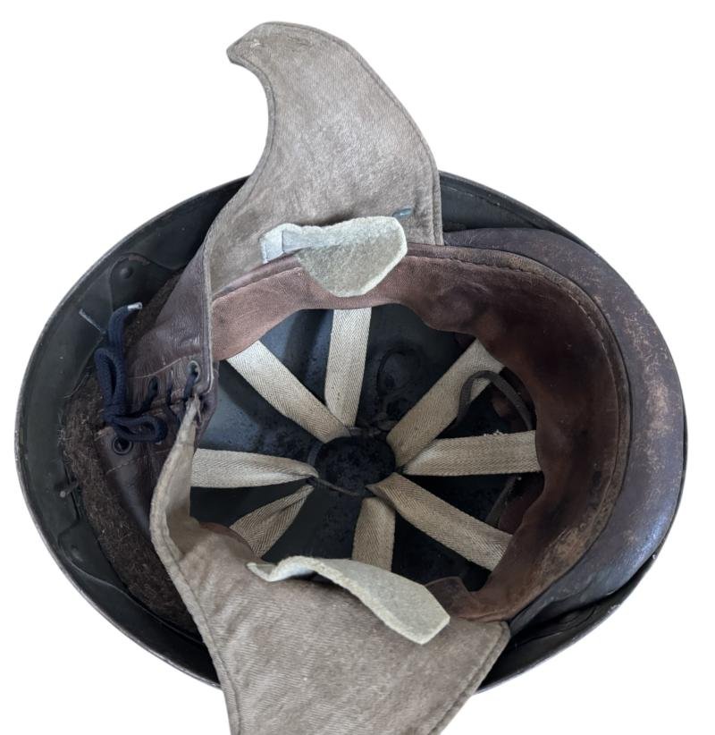 British Dispatch Riders i.e. Motorcyclist Helmet Large Size Size 7 1/2 Dated 1942 - Nice Used Condition — image 6