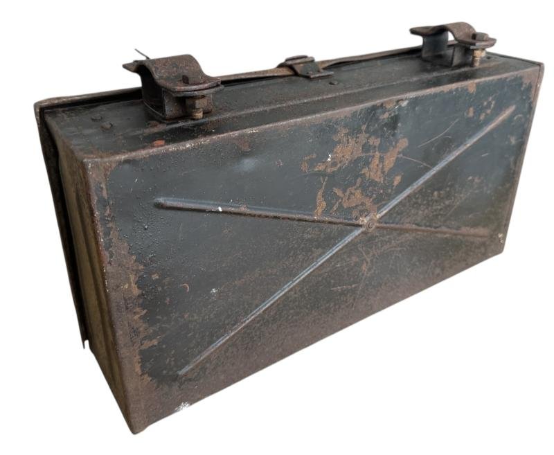 Wehrmacht Bicycle Grenade Box (Munitionskasten für Truppenfahrrad). The black metal box is missing the inner-frame. - Nice Used Condition — image 8