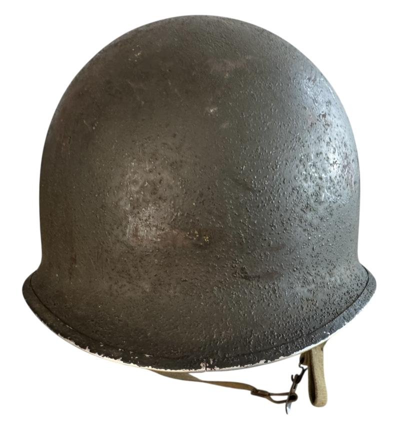 U.S. M1 Helmet With Seaman Paper Company Liner - Nice Used Condition — image 5