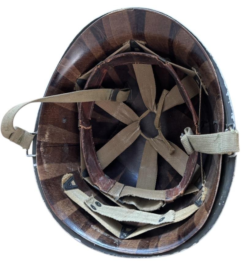 U.S. M1 Helmet With Seaman Paper Company Liner - Nice Used Condition — image 7