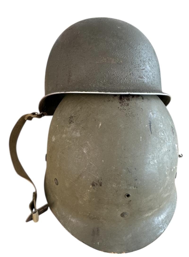 U.S. M1 Helmet With Seaman Paper Company Liner - Nice Used Condition — image 8