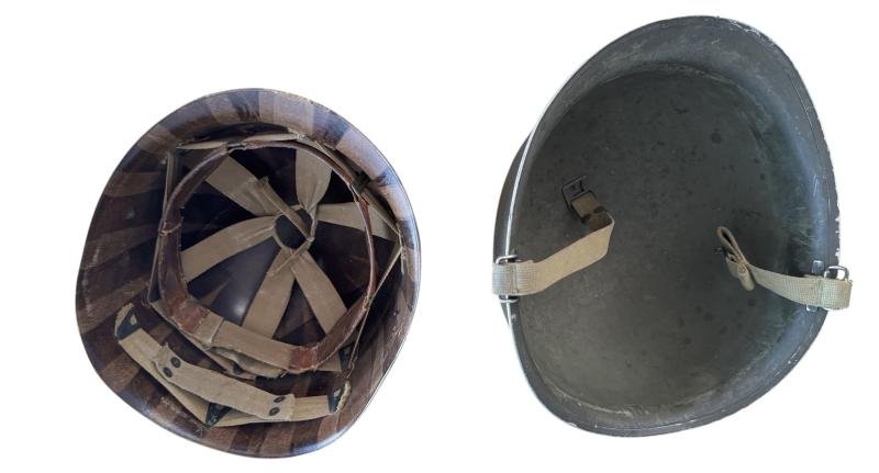 U.S. M1 Helmet With Seaman Paper Company Liner - Nice Used Condition — image 9