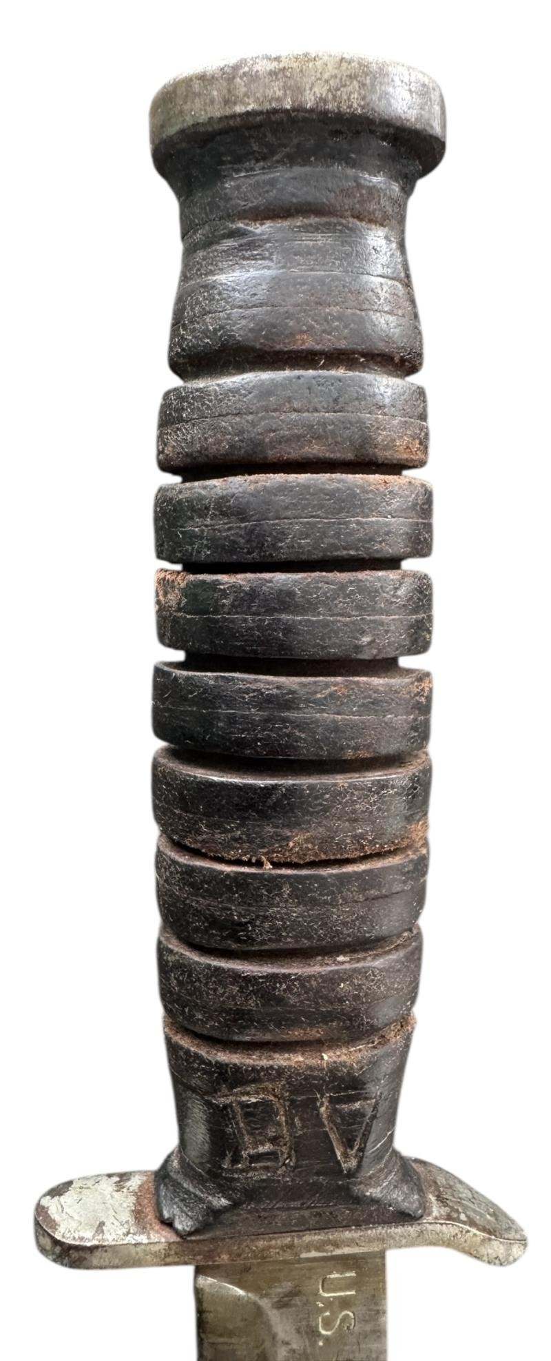 U.S.Second Model M3 'UTICA' Trench Knife And M8 Scabbard - Nice Used Condition — image 4