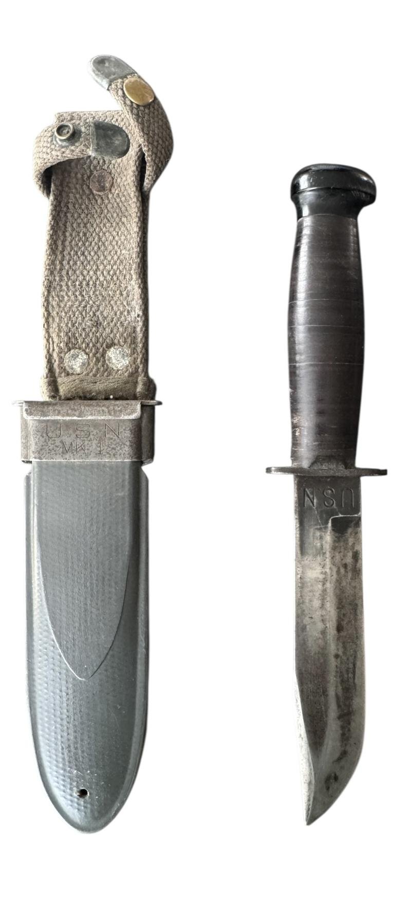 U.S. Navy MK1 Fighting Knife - Nice Used Condition — image 2