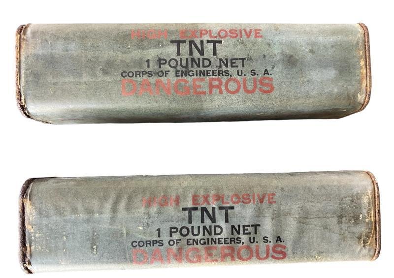 U.S. (Airborne) Two 1 Pound & Two Half Pound TNT Bars (Empty) - Set of Four — image 2