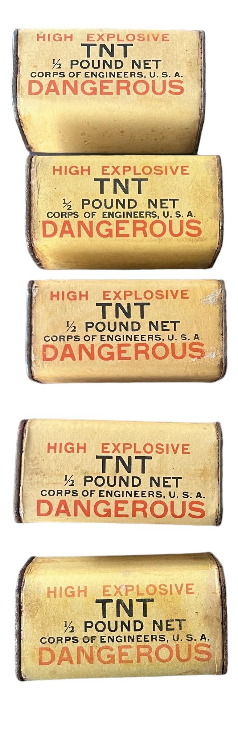 U.S. (Airborne) Half-Pound TNT Bars (Empty) - Set of Five — image 2