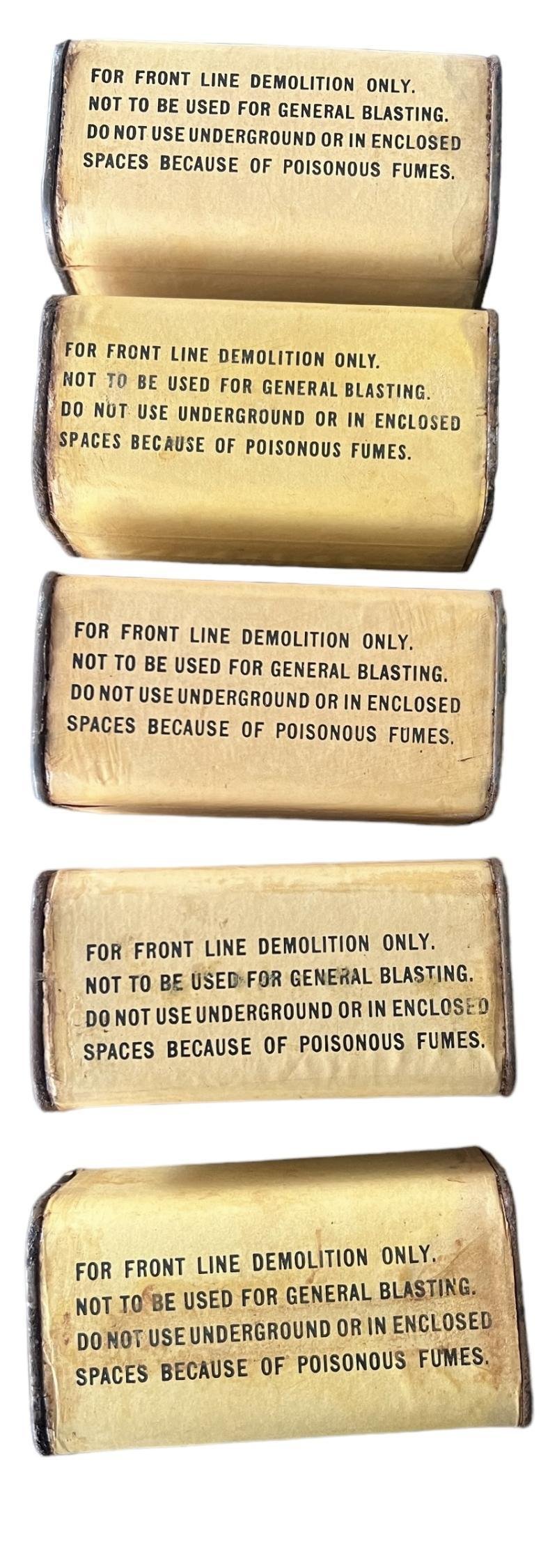 U.S. (Airborne) Half-Pound TNT Bars (Empty) - Set of Five — image 3