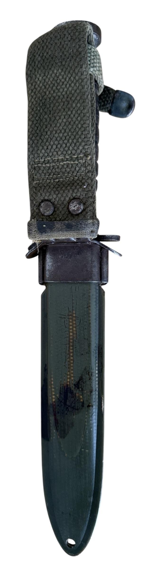 U.S. Second Model M3 'Utica' Trench Knife And M8 Scabbard - Nice Used Condition — image 4