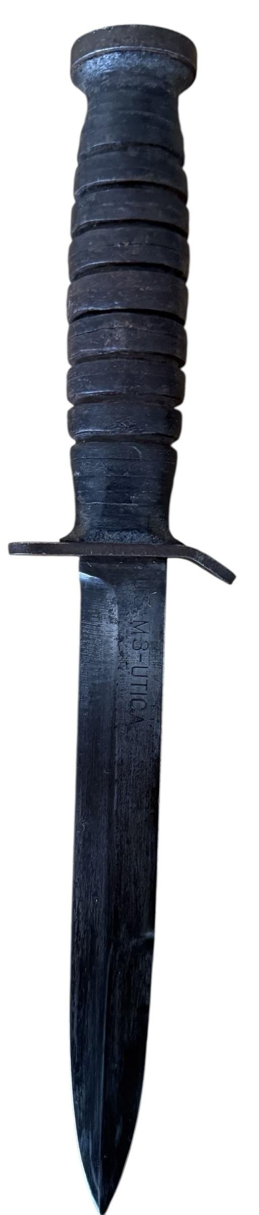 U.S. Second Model M3 'Utica' Trench Knife And M8 Scabbard - Nice Used Condition — image 6