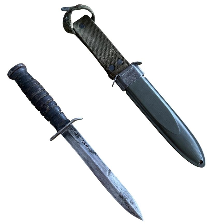 U.S. Second Model M3 'CASE' Trench Knife And M8 Scabbard - Nice Used Condition — image 2