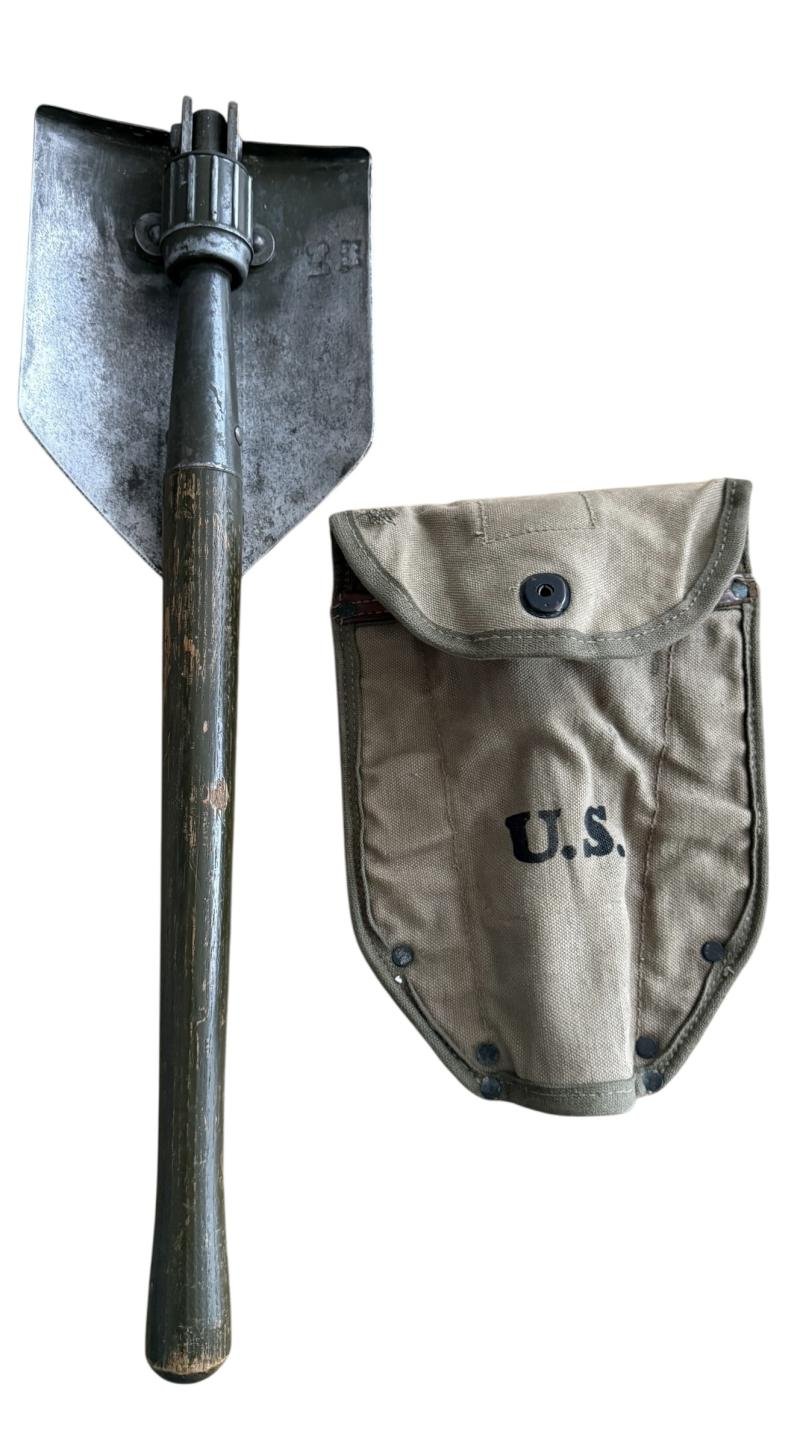 U.S. M1943 Intrenching Tool and Cover - Nice Used Condition — image 3