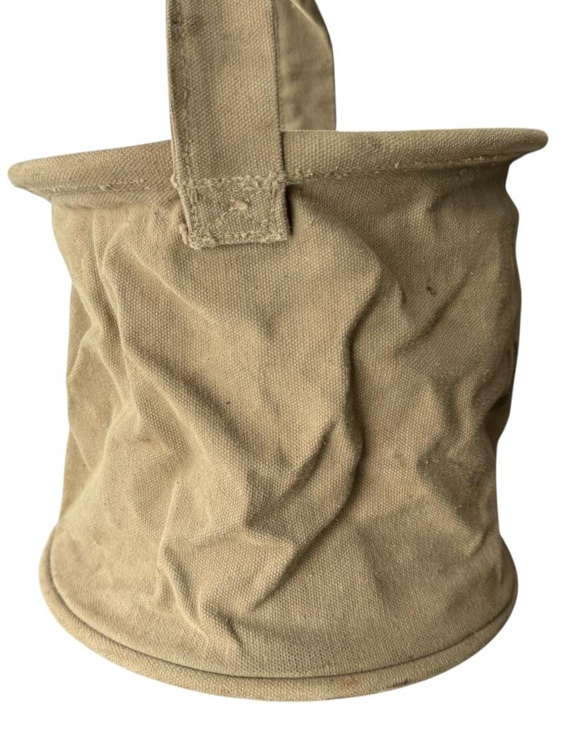 U.S. Canvas Watering Bucket 1943 - Nice Used Condition — image 2
