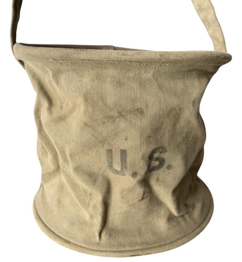 U.S. Canvas Watering Bucket 1943 - Nice Used Condition — image 4
