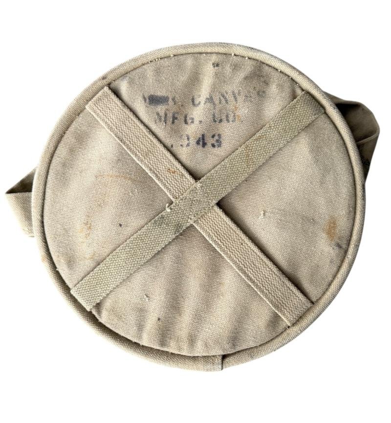 U.S. Canvas Watering Bucket 1943 - Nice Used Condition — image 5