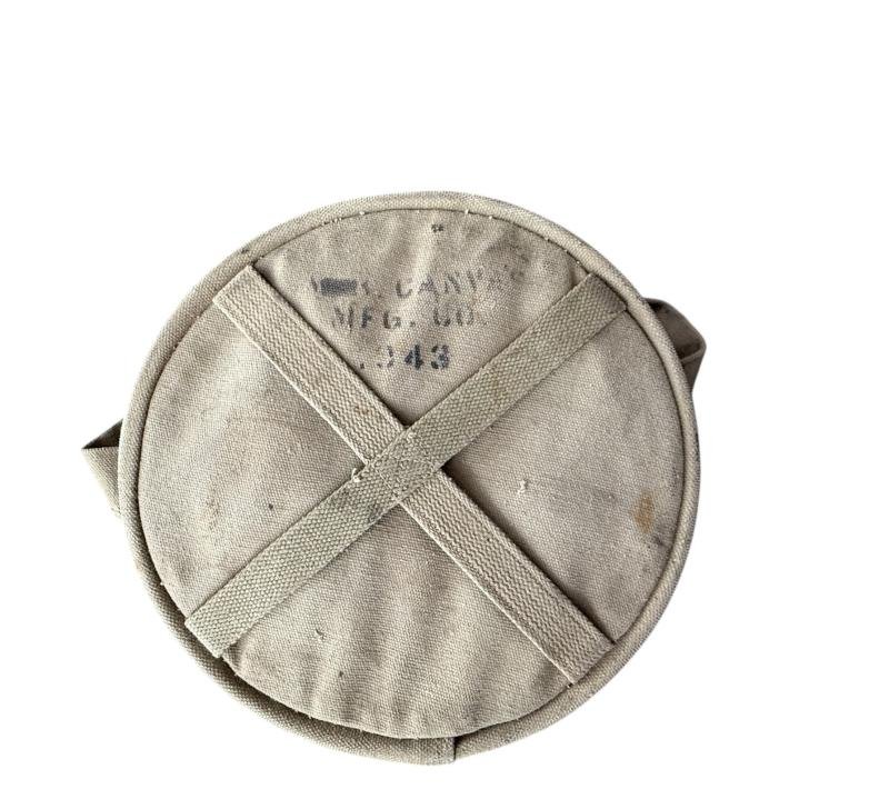 U.S. Canvas Watering Bucket 1943 - Nice Used Condition — image 6