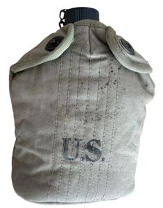 U.S. (Airborne) M-1941 Mounted Canteen Cover 1943 And Canteen & …