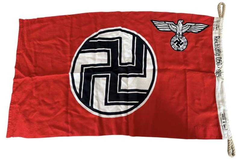 Kriegsmarine Reichsdienstflagge 'U Boot' Size 50x85 Kress St Tonis - Mint Condition — image 5