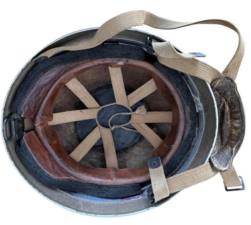 British (Airborne) MK3 Paratrooper/Airborne Combat Helmet 1944 Size 7 1/8 - Nice Used Condition — image 8