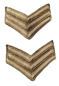Pair Of British WW II Sergeant Stripes Nice Used Condition