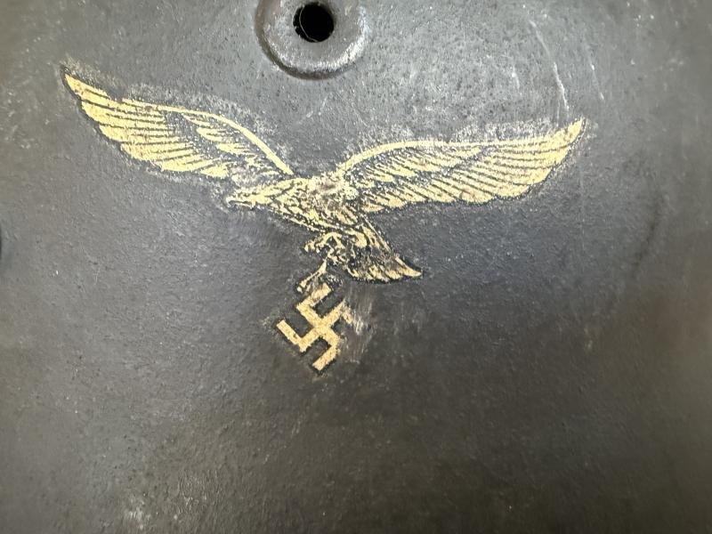 WH (Luftwaffe) Single Decal M42 Combat Helmet - Nice Used Condition — image 16