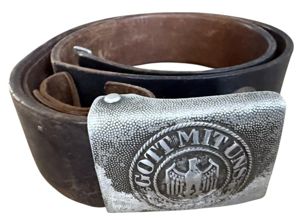 WH (Heer) EM/NCO's Belt and Buckle - Nice Used Condition