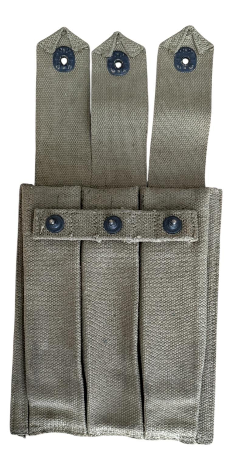 U.S.M.C. Three Pocket30 Round Magazine Thompson Magazine Pouch 1944 - Nice Used Condition — image 3