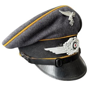 WH (Luftwaffe)Flight/Fallschirmjäger EM/NCO's Visor Cap - Nice Used Condition