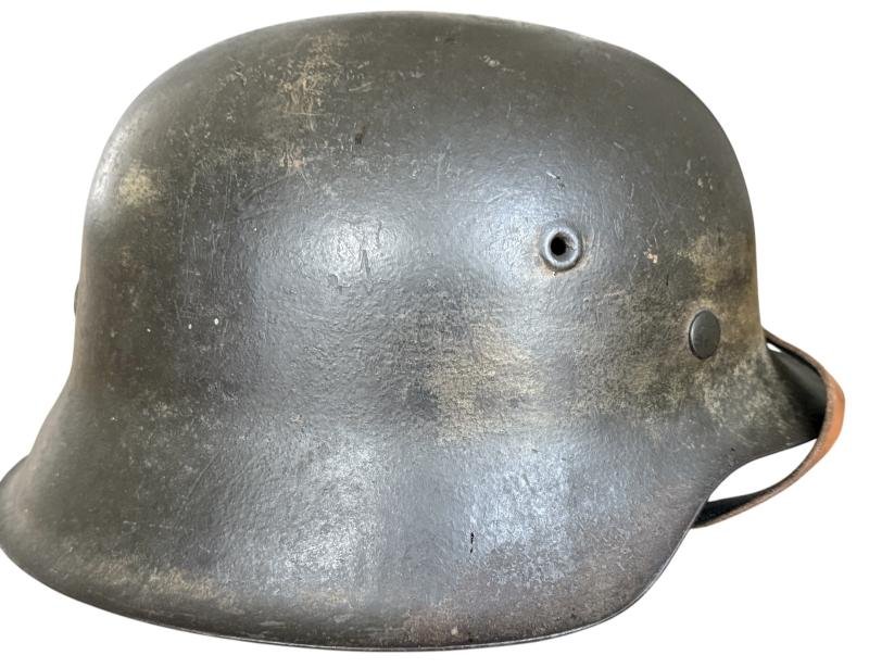 WH (Heer) M42 Single Decal Combat Helmet - Nice Used Condition — image 7