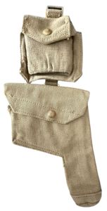 British 1937 Pattern Pistol Holster and Compass Pouch - Unissued …