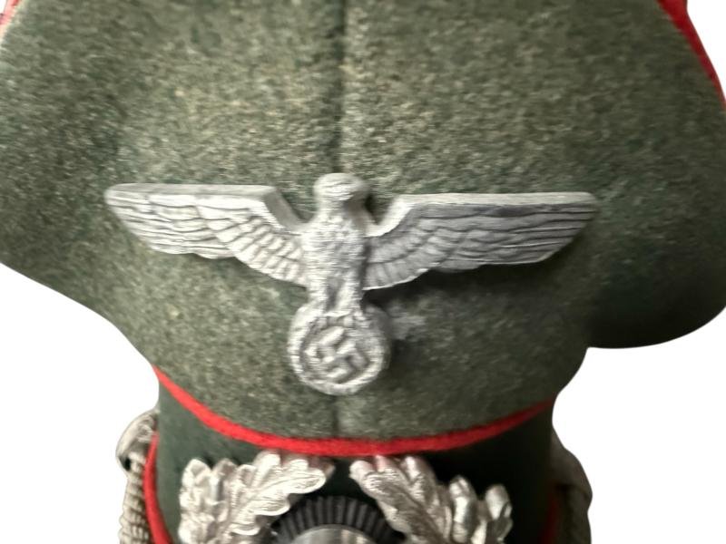 WH (Heer) Artillery Officers Visor Cap - Nice Used Condition — image 6