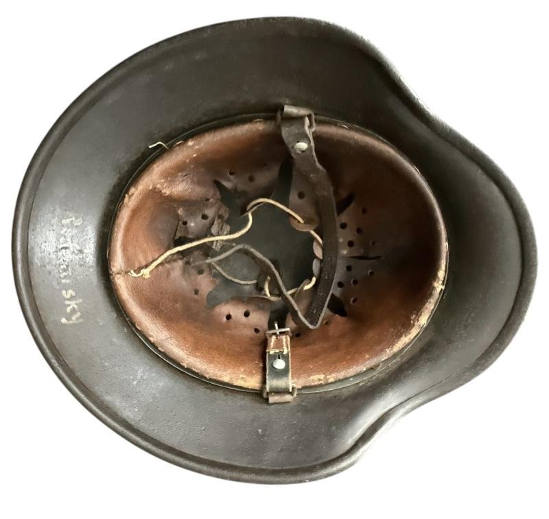 WH (Heer) M40 Named Combat Helmet - Nice Used Condition — image 7