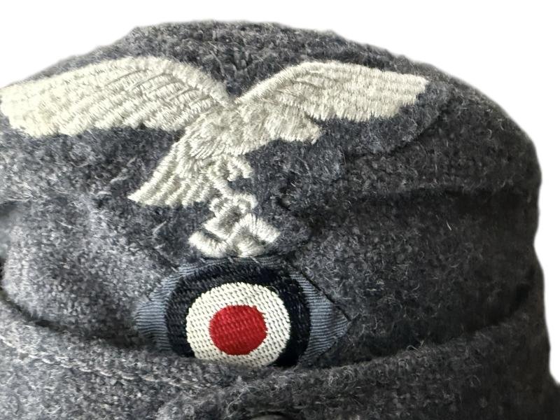 WH (Luftwaffe M43 Cap (Einheitsfeldmütze M43) 1944 Dated - Nice Used Condition — image 6