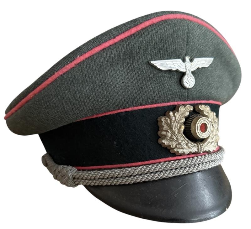 WH (Heer) 'Panzer' Officer's Visor Cap - Nice Used Condition — image 2