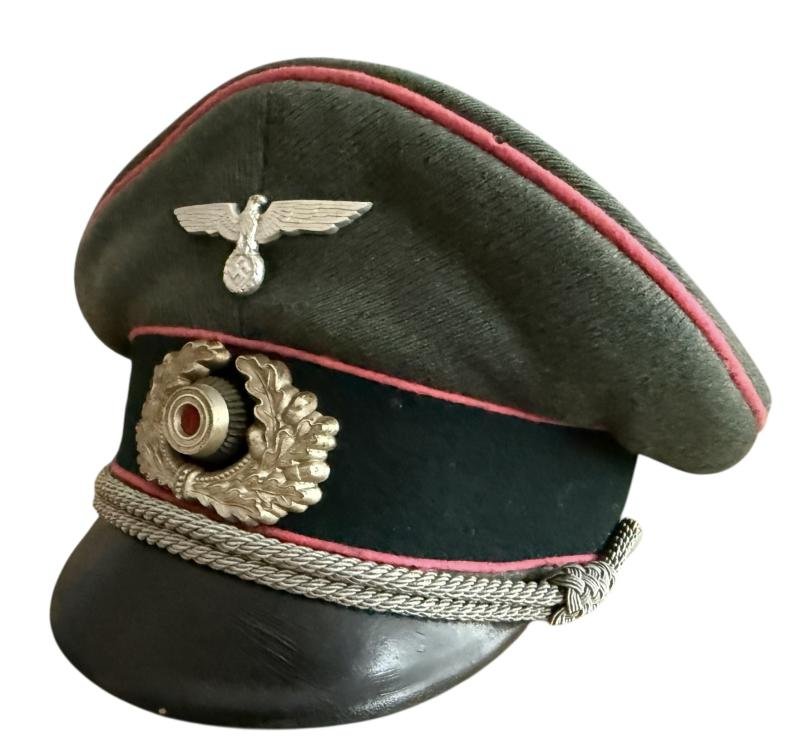 WH (Heer) 'Panzer' Officer's Visor Cap - Nice Used Condition — image 3