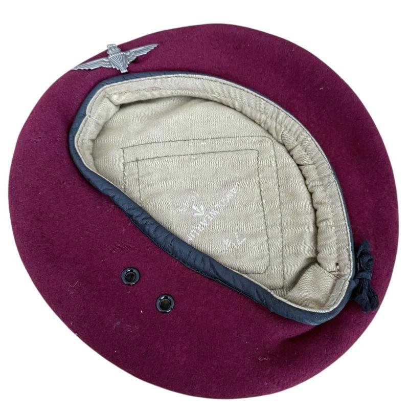 British (Airborne) Parachute Regiment Mounted Red Beret 1945 Kangol Wear Limited - Nice Used Condition — image 2