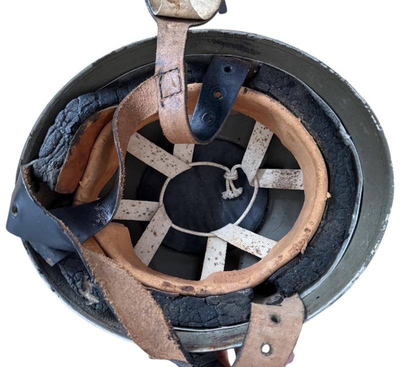 British (Airborne) MK 2 Paratrooper Helmet 1943 Dated size 6 3/4 - Nice Used Condition — image 9