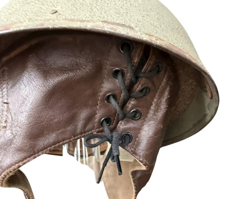 British Dispatch Riders i.e. Motorcyclist Helmet Large Size Size 7 1/4 Dated 1943 - Nice Used Condition — image 13