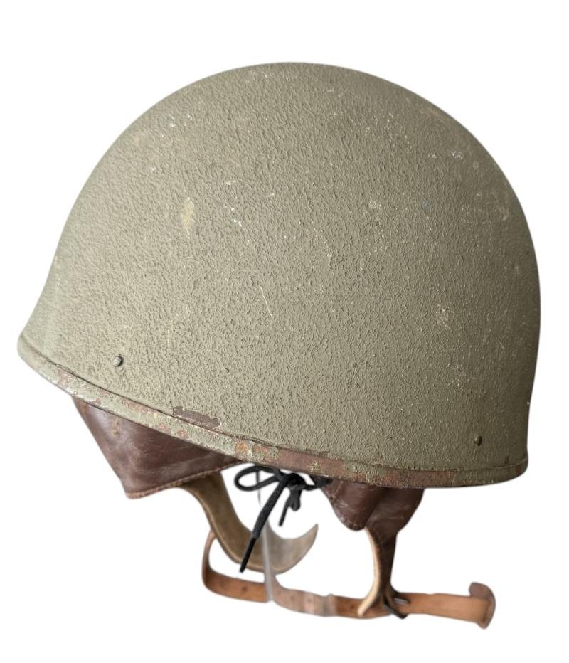 British Dispatch Riders i.e. Motorcyclist Helmet Large Size Size 7 1/4 Dated 1943 - Nice Used Condition — image 4