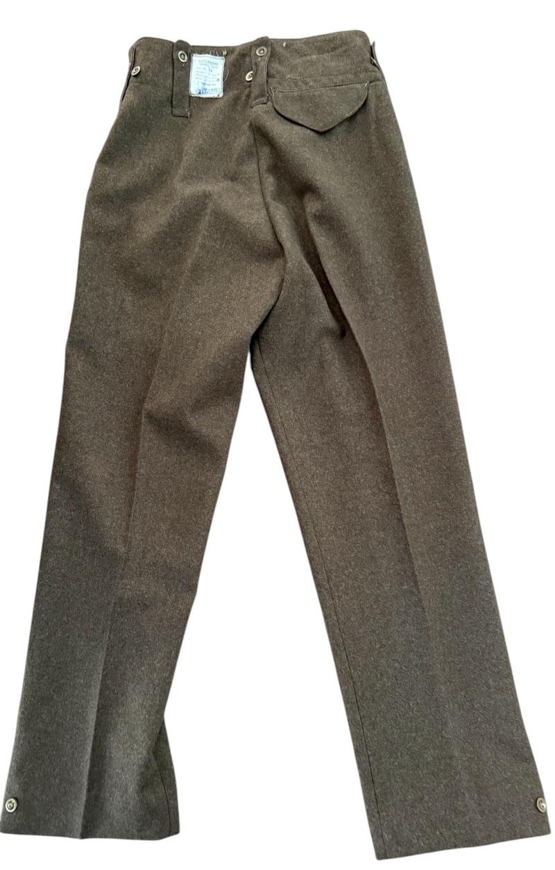 British 1937 Pattern Battle Dress Trousers 1939 Dated - Near Mint Condition Fitted With Original Label — image 2