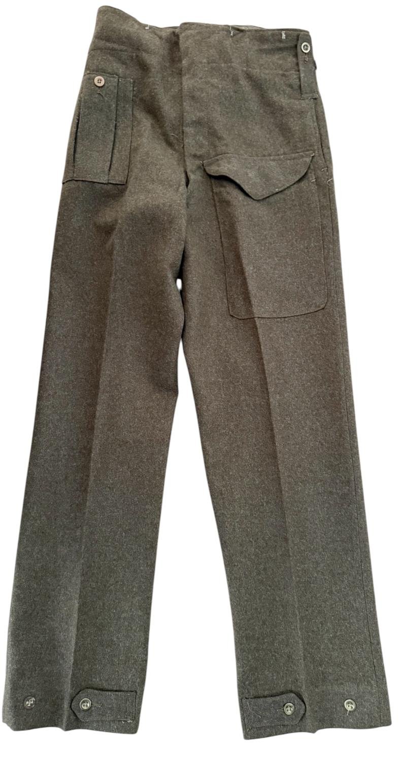 British 1937 Pattern Battle Dress Trousers 1939 Dated - Near Mint Condition Fitted With Original Label — image 6