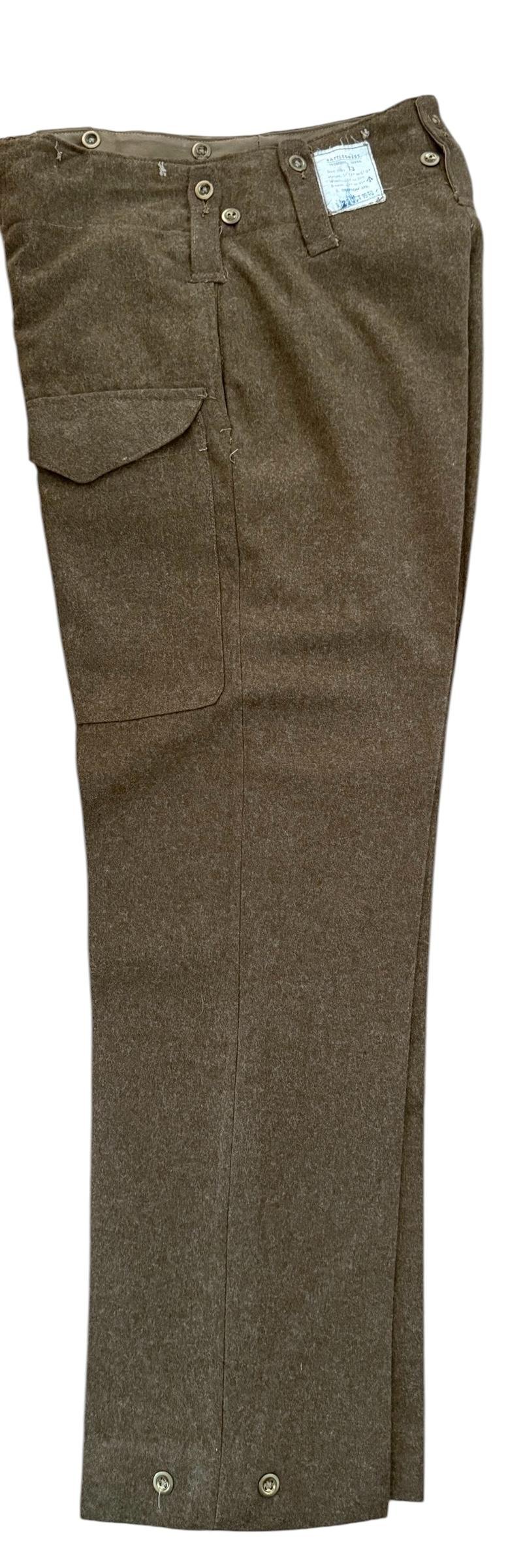 British 1937 Pattern Battle Dress Trousers 1939 Dated - Near Mint Condition Fitted With Original Label — image 8