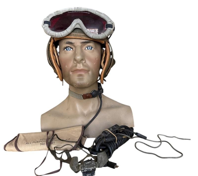 U.S. Tank i.e. Crash Helmet Complete With Earphones And Goggles - Nice Used Condition — image 15