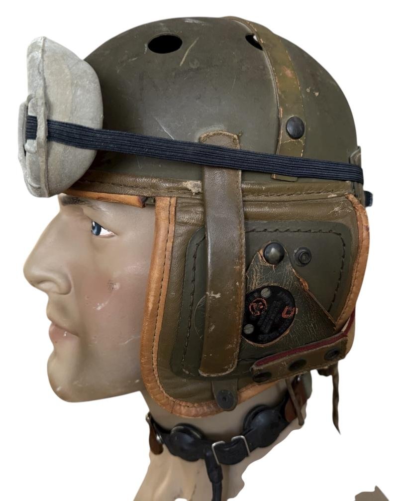 U.S. Tank i.e. Crash Helmet Complete With Earphones And Goggles - Nice Used Condition — image 3