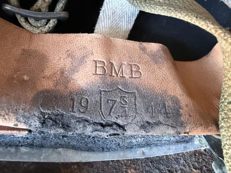 British (Airborne) MK3 Paratrooper/Airborne Combat Helmet 1944 Size 7 3/4 - Nice Used Condition — image 7