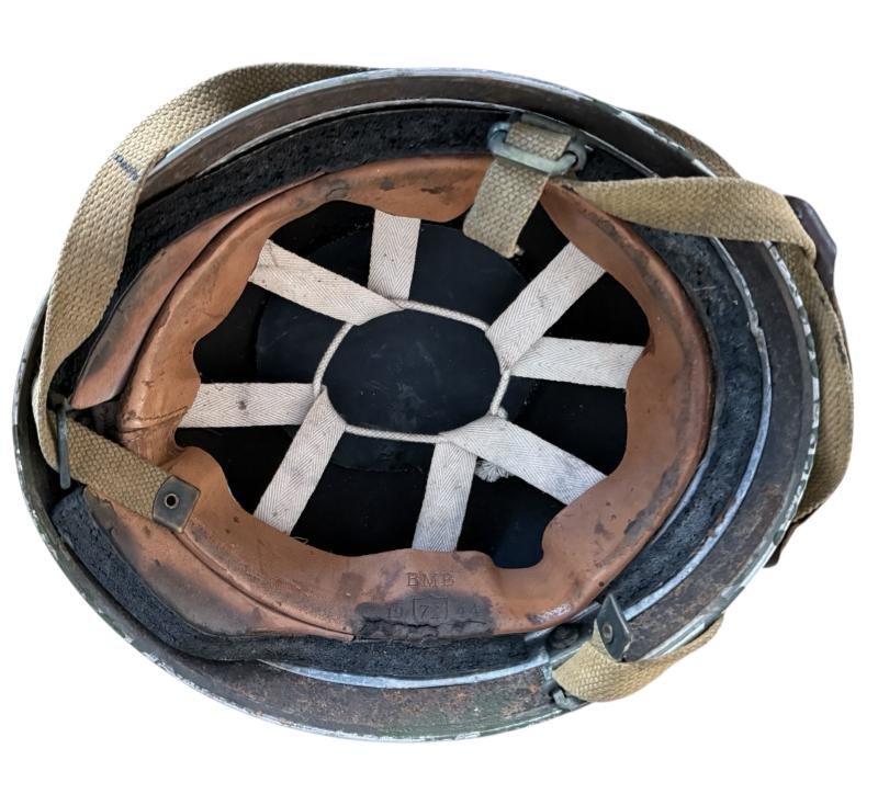 British (Airborne) MK3 Paratrooper/Airborne Combat Helmet 1944 Size 7 3/4 - Nice Used Condition — image 8