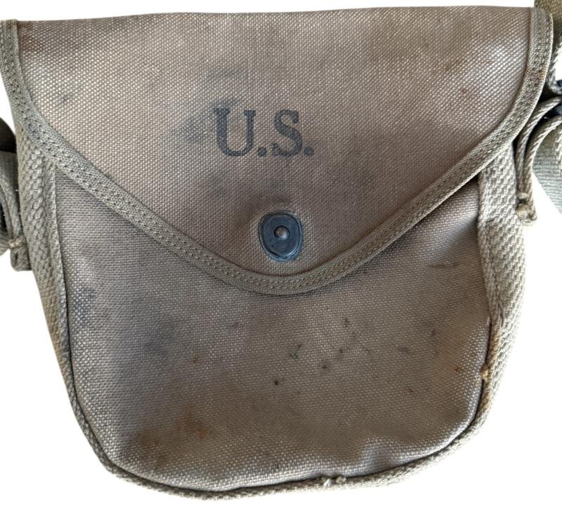 U.S. Thompson Sub Machine Gun Drum Magazine Canvas Cover - Nice Used Condition — image 6