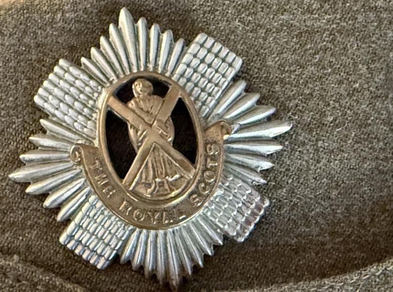 British Side Cap Royal Scotts 1940 Dated - Nice Used Condition — image 3